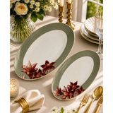 Mikasa Moor Exotic Frame Porselen 2li Servis Tabağı 25X16CM 30X20CM