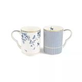 Mikasa Moor Fili e Fiori Mavi Beyaz 2li Kupa 380cc P380.104662