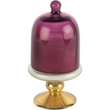 Mikasa Moor Gold Bordo Kapaklı White Fig And Amber Cam Mum - Standart