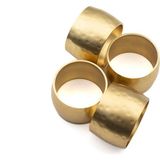 Mikasa Moor Gold Dövülü 4lü Peçete Halkası - Altın