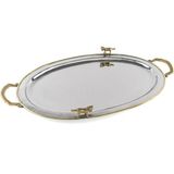 Mikasa Moor Gold Gümüş Yuvarlak Tepsi 50x30x3cm - 1 Adet