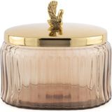 Mikasa Moor Gold Metal Kapaklı Cam Oval Kavanoz 19 cm - Standart
