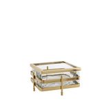 Mikasa Moor Gold Metal Standlı Kare Cam Sunumluk - Altın