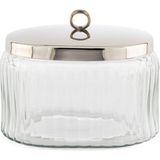 Mikasa Moor Gümüş Metal Kapaklı Cam Oval Kavanoz 19 cm - Standart