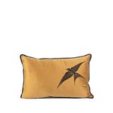 Mikasa Moor Isla Bronz Tek Kuş Kadife Yastık Kırlent 40x60 Cm