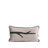 Mikasa Moor Isla Tek Dal Kadife Yastık Kırlent 35x65 Cm - Gri