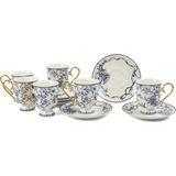 Mikasa Moor Luna Blue 6lı Kahve Fincan Seti 90CC - Beyaz - Mavi - 90 ml