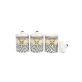 Mikasa Moor Monarch 3lü Siyah Beyaz Kavanoz 600ml