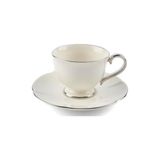 Mikasa Moor Naive Silver 6lı Çay Fincanı Seti 220ML - Beyaz - Gümüş - 220 ml