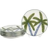Mikasa Moor Palmiye Yeşil Mavi 6lı Pasta Tabağı 20CM P374.121416 - 1 lt