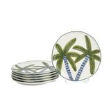 Mikasa Moor Palmiye Yeşil Mavi 6lı Pasta Tabağı 20cm P374.121416