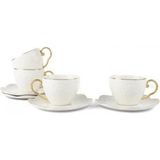 Mikasa Moor Printemps 4'lü Çay Fincanı Seti - Beyaz - 183 ml
