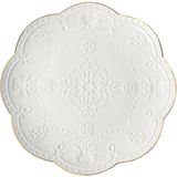 Mikasa Moor Printemps Porselen 4'lü Pasta Tabağı Seti - Beyaz - Standart
