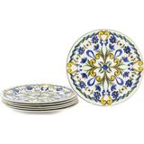 Mikasa Moor Provence 6lı Servis Tabağı 27CM P366.106420 - Beyaz - Mavi - 6 Kişilik Servis Tabağı