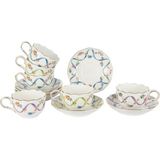 Mikasa Moor Romantic Charm 6lı Kahve Fincan Seti 90CC - Renkli - 90 ml