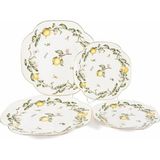 Mikasa Moor Sunleaf 4 Parça Set- 2li Pasta Tabağı 19CM ve 2li Servis Tabağı 25CM - 1 lt - Çok Renkli