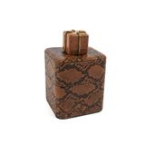 Mikasa Moor Turuncu Yılan Deri Takı Kutusu 13x13x14 cm