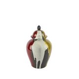 Mikasa Moor Yeşil Bordo Küp Kapaklı Vazo 23 X 36 Cm