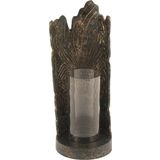 Mikasa Moor Yeşil Metal Cam Mumluk 14x36cm