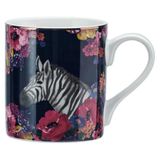 Mikasa Porselen Kupa, Modern Silindir Zebra Baskı, 280 ML