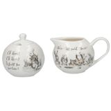 Mikasa x V&A Alice In Wonderland 5227082 Porselen Krema ve Şekerlik Seti