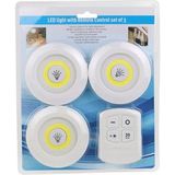 Mikasso 0,3 Watt Uzaktan Kumandalı Kablosuz 3'lü LED Spot Lambalar Ürün Görselinde Bulunuyor Yok Gün Işığı - Çok Renkli