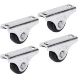 Mikasso 099 Sabit Dar Mobilya Tekerleği 20MM 4'lü Set Metalik