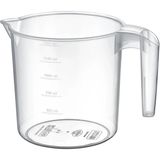 Mikasso 1.5 Litre Şeffaf Masrapa – Ölçülü Plastik Su, Sıvı ve Hamur Ölçeği (14×13 Cm) Plastik Tr