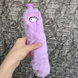Mikasso 1 Adet 26 cm Tüylü Uzun Boy Jel Kalem Tükenmez Jel Kalem Mor - Çok Renkli