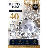 Mikasso 1 Adet || 40 mm Kristal Orijinal Avize Taşı || Cam Avize Taşı Avize Yedek Parça || Şeffaf Kristal Ta - Çok Renkli