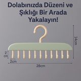 Mikasso 1 Adet 8 Kancalı Çok Amaçlı Yapışkanlı Askı Iç Çamaşırı Askısı Banyo Askısı Takı Organizer Plastik Ç