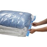 Mikasso (1 Adet) Büyük Boy 80 cm x 100 cm - Vakumlu Hurç - Vakumlu Poşet Plastik Mavi Tr