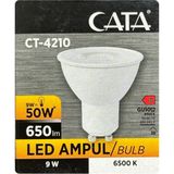 Mikasso (1 Adet) Cata 9W (50W) Beyaz Işık (6500K) Dim Edilebilir GU10 Duylu LED Spot Ampul