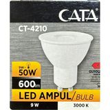 Mikasso (1 Adet) Cata 9W (50W) Sarı Işık (3000K) Dim Edilebilir GU10 Duylu LED Spot Ampul