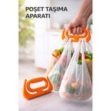 Mikasso 1 Adet Çok Amaçlı Market Pazar Poşet Taşıma Aparatı Poşet Tutucu Taşıma Kiti Plastik Turuncu Tr
