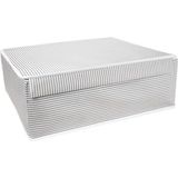 Mikasso 1 Adet Organizer Çok Amaçlı Kapaklı Düzenleyici Kutu Baza Hurç 50X40X19 cm (Gri) 40 x 50 Kumaş Gri T
