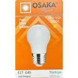 Mikasso (1 Adet) Osaka 7W (50W) Sarı Işık E27 Duylu (Kalın Duy) LED Mini Ampul