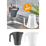 Mikasso 1 Adet Pratik Kulplu Makarna ve Pirinç Süzgeci Plastik