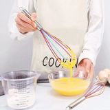 Mikasso 1 Adet Renkli Silikon Yapışmaz Çırpıcı Pratik Yumurta Çırpıcı Yemek Pişirmek Için (29 Cm) Silikon