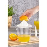 Mikasso 1 Litre Şeffaf ml Ölçülü Narenciye Sıkacağı, Beyaz Kulplu Plastik