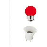 Mikasso 1 W LED Gece Lambası Ampulü Kırmızı + Fişli Duy