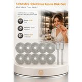 Mikasso 10 Adet 50 mm Elmas Kesici Disk Seti, Mini Cam Metal Ahşap Kesme Ucu 723235 - Çok Renkli