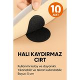 Mikasso 10 Adet Halı Kilim Sabitleyici, Kendinden Yapışkanlı Cırt Bant, Halı Kaydırmaz Ped Beyaz