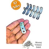 Mikasso 10 Adet L Demir Gönye Köşebent 15X27X27MM - Mobilya Dolap Raf Masa Çekmece Sabitleme Birleştirme Gri