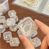 Mikasso 10 Adet Mini Şeffaf Plastik Altın Takı Mücevher Kolye Yüzük Küpe Saklama Kutusu Plastik 35 x 35 Çok