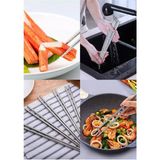 Mikasso 10 Adet Paslanmaz Çelik Yemek Çubukları Metal Chopstick Seti Uzun Ömürlü ve Hijyenik