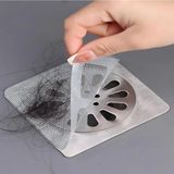 Mikasso 10 Adet Yapışkanlı Kullan At Lavabo Banyo Mutfak Gider Süzgeci Saç Kıl Tüy Toplayıcı Tel Süzgeç