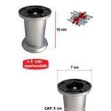 Mikasso 10 cm Gri Ayarlanabilir Jumbo Ayak Tv Ünitesi, Koltuk, Dolap Ayağı, Mobilya Yükseltici Gri