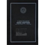 Mikasso 10 Ders Yoklamasız Ders Defteri Siyah Plastik Kapak Yumuşak Çizgili Belirtilmemiş Orta Boy Siyah Fih - Çok Renkli
