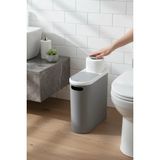 Mikasso 10 Litre Click Kapak Çöp Kovası, Banyo Çöp Kovası, Mutfak Çöp Kovası, Slim Çöp Kovası "gri" Plastik - Çok Renkli